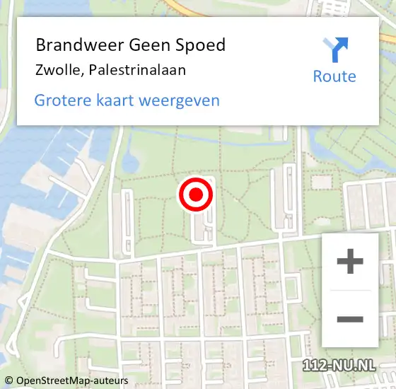 Locatie op kaart van de 112 melding: Brandweer Geen Spoed Naar Zwolle, Palestrinalaan op 20 december 2023 00:23