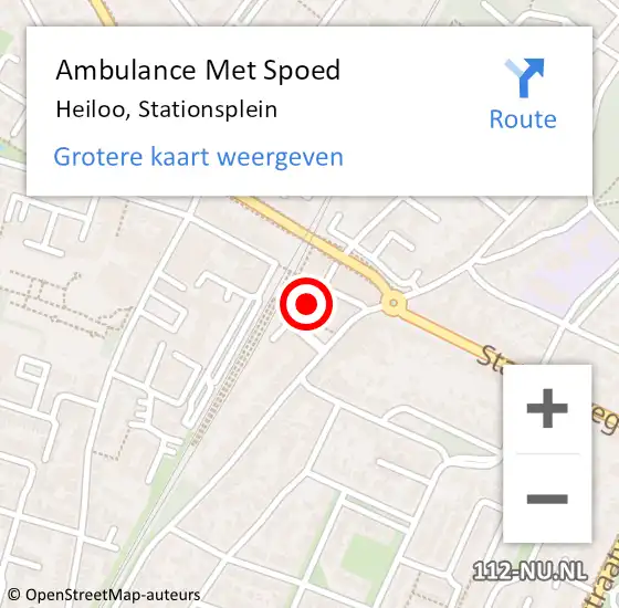 Locatie op kaart van de 112 melding: Ambulance Met Spoed Naar Heiloo, Stationsplein op 20 december 2023 20:20