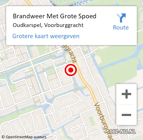 Locatie op kaart van de 112 melding: Brandweer Met Grote Spoed Naar Oudkarspel, Voorburggracht op 21 december 2023 08:21