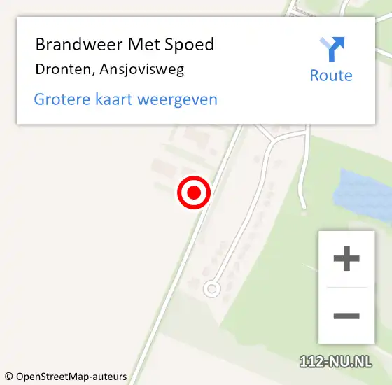 Locatie op kaart van de 112 melding: Brandweer Met Spoed Naar Dronten, Ansjovisweg op 21 december 2023 14:36