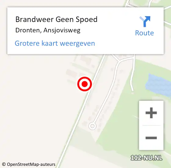 Locatie op kaart van de 112 melding: Brandweer Geen Spoed Naar Dronten, Ansjovisweg op 21 december 2023 14:43