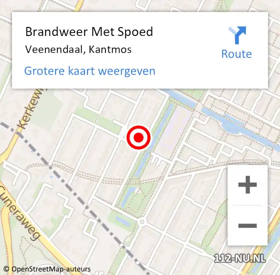 Locatie op kaart van de 112 melding: Brandweer Met Spoed Naar Veenendaal, Kantmos op 21 december 2023 15:05