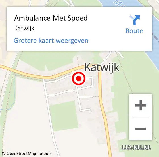 Locatie op kaart van de 112 melding: Ambulance Met Spoed Naar Katwijk op 21 december 2023 15:57