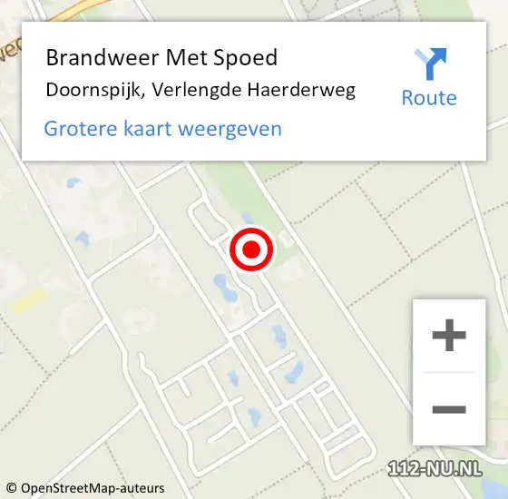 Locatie op kaart van de 112 melding: Brandweer Met Spoed Naar Doornspijk, Verlengde Haerderweg op 21 december 2023 18:35