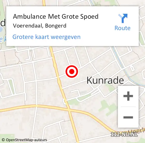 Locatie op kaart van de 112 melding: Ambulance Met Grote Spoed Naar Voerendaal, Bongerd op 19 september 2014 10:53