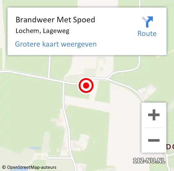 Locatie op kaart van de 112 melding: Brandweer Met Spoed Naar Lochem, Lageweg op 21 december 2023 19:27