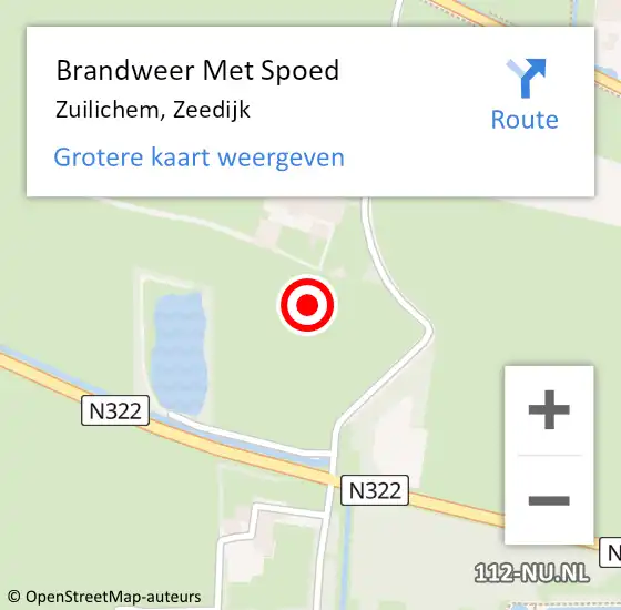 Locatie op kaart van de 112 melding: Brandweer Met Spoed Naar Zuilichem, Zeedijk op 21 december 2023 19:32