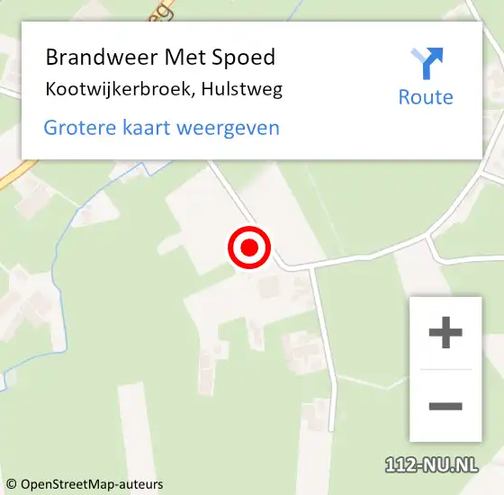 Locatie op kaart van de 112 melding: Brandweer Met Spoed Naar Kootwijkerbroek, Hulstweg op 21 december 2023 19:58