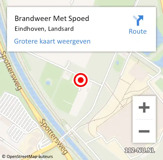 Locatie op kaart van de 112 melding: Brandweer Met Spoed Naar Eindhoven, Landsard op 21 december 2023 22:26