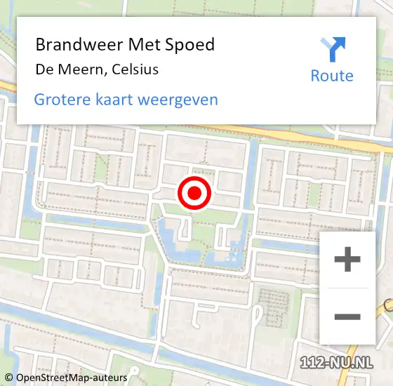 Locatie op kaart van de 112 melding: Brandweer Met Spoed Naar De Meern, Celsius op 22 december 2023 07:41