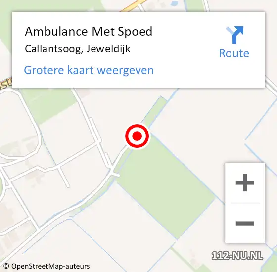 Locatie op kaart van de 112 melding: Ambulance Met Spoed Naar Callantsoog, Jeweldijk op 22 december 2023 09:45