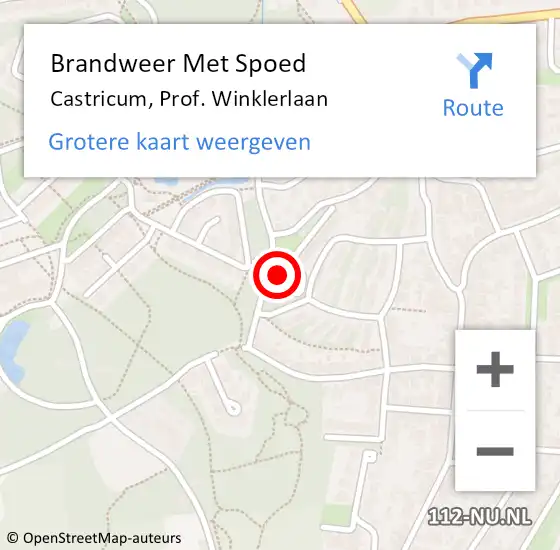 Locatie op kaart van de 112 melding: Brandweer Met Spoed Naar Castricum, Prof. Winklerlaan op 22 december 2023 15:24