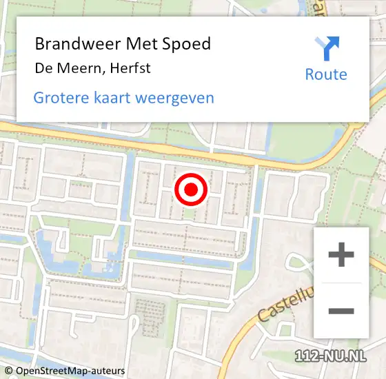 Locatie op kaart van de 112 melding: Brandweer Met Spoed Naar De Meern, Herfst op 22 december 2023 18:15