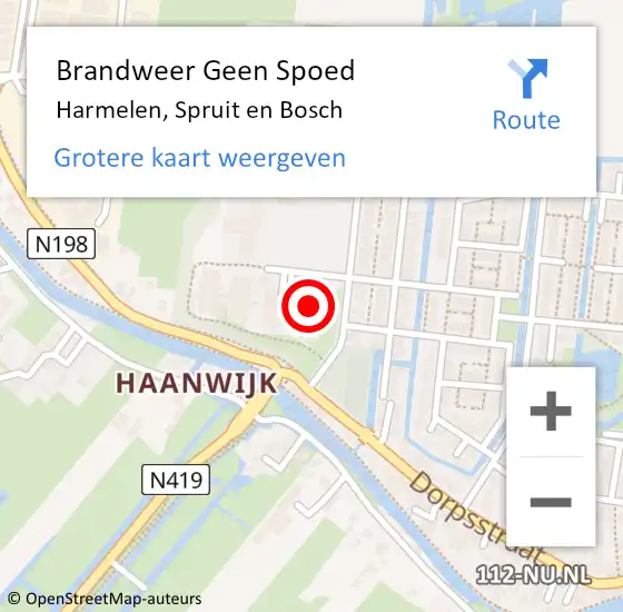 Locatie op kaart van de 112 melding: Brandweer Geen Spoed Naar Harmelen, Spruit en Bosch op 22 december 2023 18:24