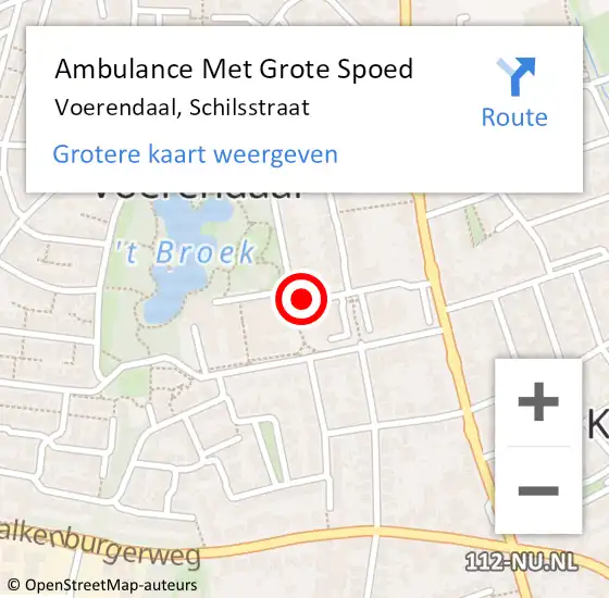 Locatie op kaart van de 112 melding: Ambulance Met Grote Spoed Naar Voerendaal, Schilsstraat op 19 september 2014 12:37