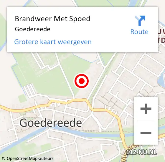 Locatie op kaart van de 112 melding: Brandweer Met Spoed Naar Goedereede op 22 december 2023 20:19