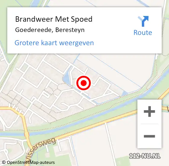 Locatie op kaart van de 112 melding: Brandweer Met Spoed Naar Goedereede, Beresteyn op 22 december 2023 20:20