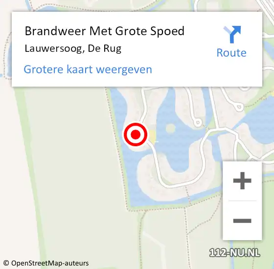 Locatie op kaart van de 112 melding: Brandweer Met Grote Spoed Naar Lauwersoog, De Rug op 22 december 2023 20:43