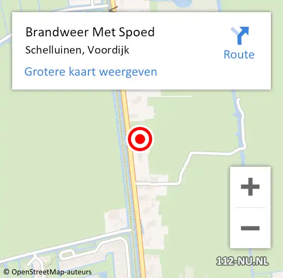 Locatie op kaart van de 112 melding: Brandweer Met Spoed Naar Schelluinen, Voordijk op 22 december 2023 21:41