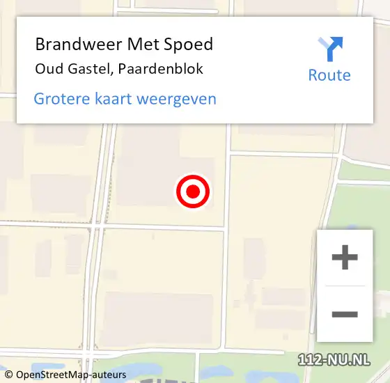 Locatie op kaart van de 112 melding: Brandweer Met Spoed Naar Oud Gastel, Paardenblok op 22 december 2023 23:08