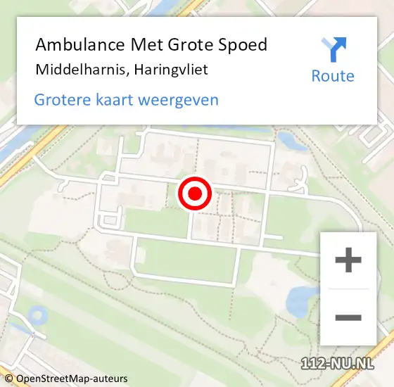 Locatie op kaart van de 112 melding: Ambulance Met Grote Spoed Naar Middelharnis, Haringvliet op 23 december 2023 00:14