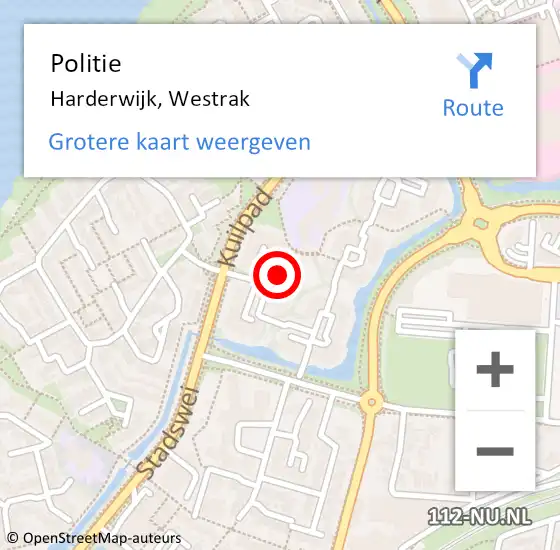 Locatie op kaart van de 112 melding: Politie Harderwijk, Westrak op 23 december 2023 05:03