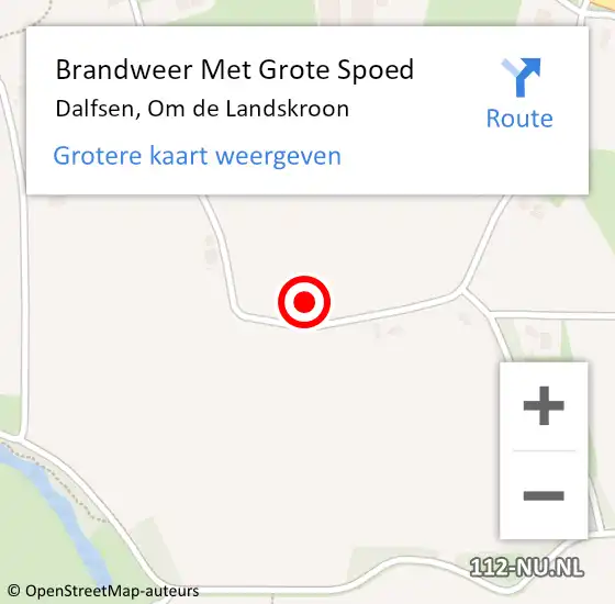 Locatie op kaart van de 112 melding: Brandweer Met Grote Spoed Naar Dalfsen, Om de Landskroon op 23 december 2023 07:50