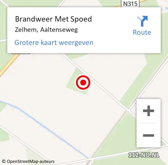 Locatie op kaart van de 112 melding: Brandweer Met Spoed Naar Zelhem, Aaltenseweg op 23 december 2023 08:21