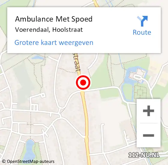 Locatie op kaart van de 112 melding: Ambulance Met Spoed Naar Voerendaal, Hoolstraat op 19 september 2014 13:25