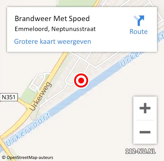 Locatie op kaart van de 112 melding: Brandweer Met Spoed Naar Emmeloord, Neptunusstraat op 23 december 2023 10:35