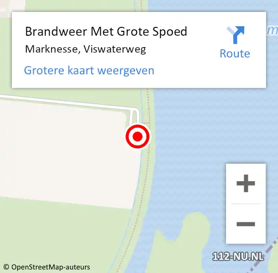 Locatie op kaart van de 112 melding: Brandweer Met Grote Spoed Naar Marknesse, Viswaterweg op 23 december 2023 12:08