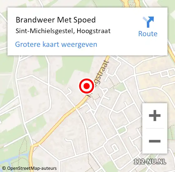 Locatie op kaart van de 112 melding: Brandweer Met Spoed Naar Sint-Michielsgestel, Hoogstraat op 23 december 2023 13:23