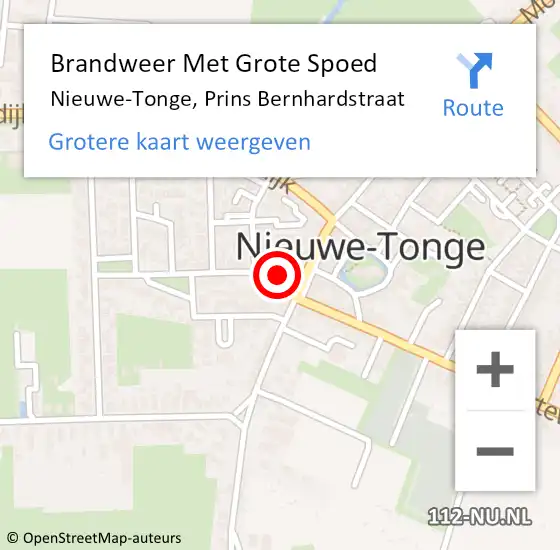 Locatie op kaart van de 112 melding: Brandweer Met Grote Spoed Naar Nieuwe-Tonge, Prins Bernhardstraat op 23 december 2023 21:31