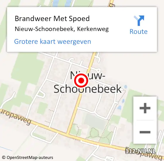 Locatie op kaart van de 112 melding: Brandweer Met Spoed Naar Nieuw-Schoonebeek, Kerkenweg op 23 december 2023 22:24