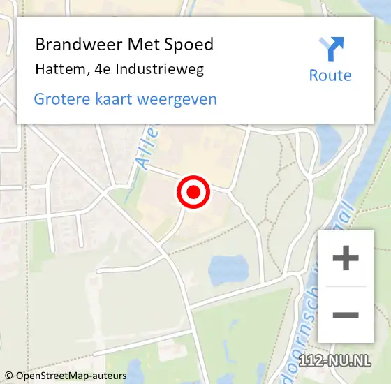 Locatie op kaart van de 112 melding: Brandweer Met Spoed Naar Hattem, 4e Industrieweg op 24 december 2023 03:21