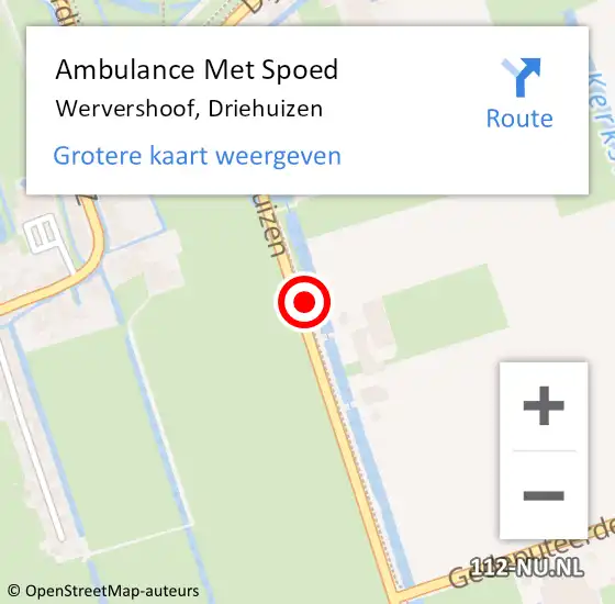 Locatie op kaart van de 112 melding: Ambulance Met Spoed Naar Wervershoof, Driehuizen op 24 december 2023 08:45