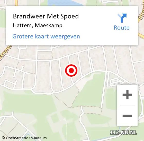 Locatie op kaart van de 112 melding: Brandweer Met Spoed Naar Hattem, Maeskamp op 24 december 2023 09:25