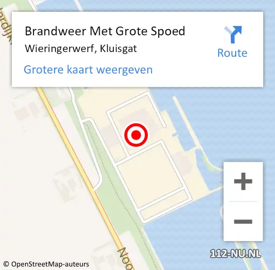 Locatie op kaart van de 112 melding: Brandweer Met Grote Spoed Naar Wieringerwerf, Kluisgat op 24 december 2023 10:27