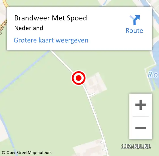 Locatie op kaart van de 112 melding: Brandweer Met Spoed Naar Nederland op 24 december 2023 12:08