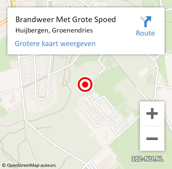 Locatie op kaart van de 112 melding: Brandweer Met Grote Spoed Naar Huijbergen, Groenendries op 24 december 2023 12:25