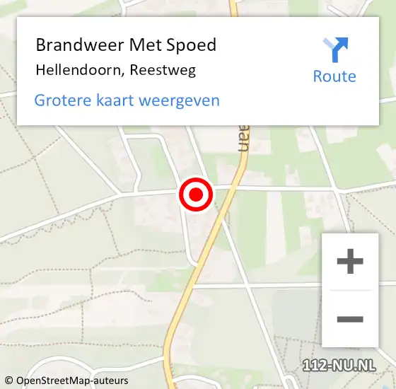 Locatie op kaart van de 112 melding: Brandweer Met Spoed Naar Hellendoorn, Reestweg op 24 december 2023 14:23