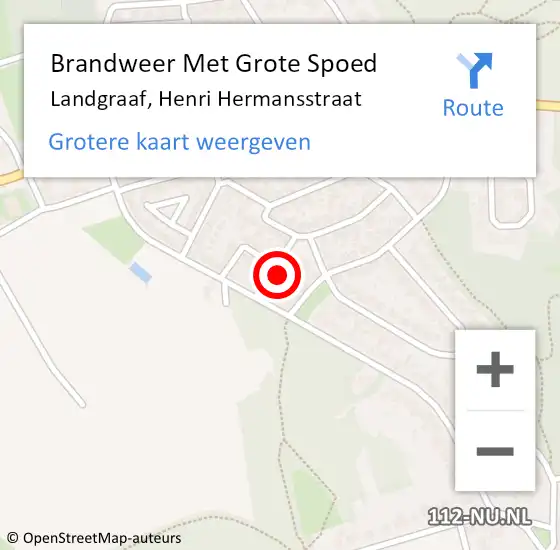 Locatie op kaart van de 112 melding: Brandweer Met Grote Spoed Naar Landgraaf, Henri Hermansstraat op 24 december 2023 16:09