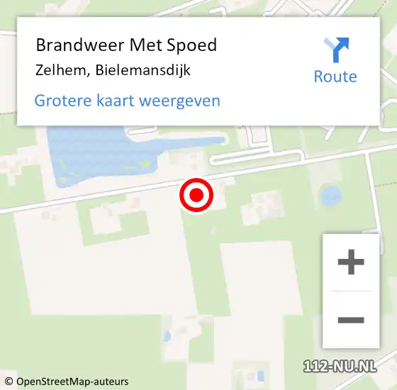 Locatie op kaart van de 112 melding: Brandweer Met Spoed Naar Zelhem, Bielemansdijk op 24 december 2023 16:38