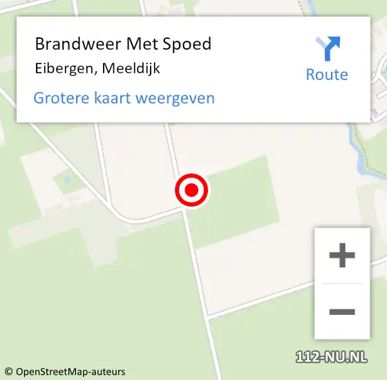 Locatie op kaart van de 112 melding: Brandweer Met Spoed Naar Eibergen, Meeldijk op 24 december 2023 16:38