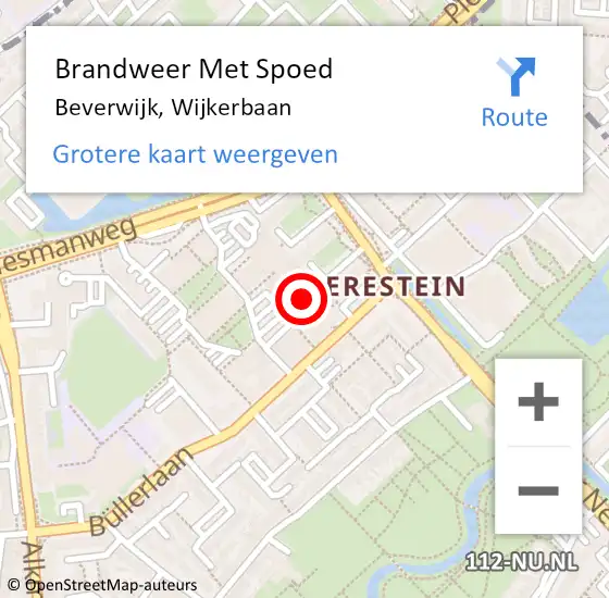 Locatie op kaart van de 112 melding: Brandweer Met Spoed Naar Beverwijk, Wijkerbaan op 24 december 2023 17:47