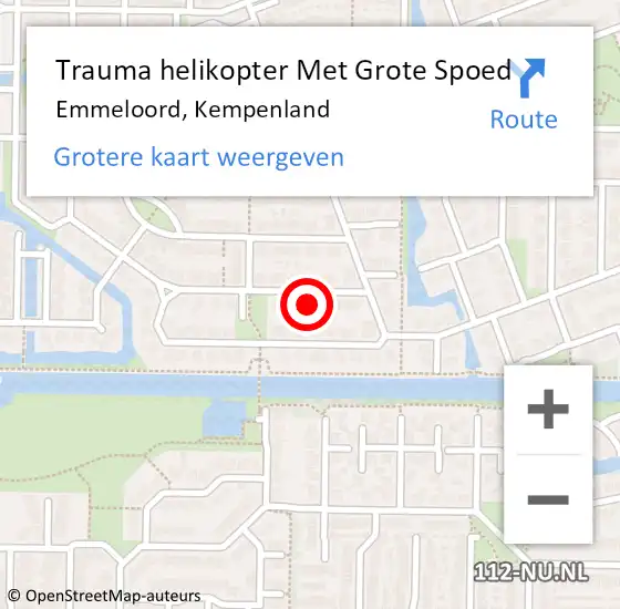 Locatie op kaart van de 112 melding: Trauma helikopter Met Grote Spoed Naar Emmeloord, Kempenland op 24 december 2023 18:46