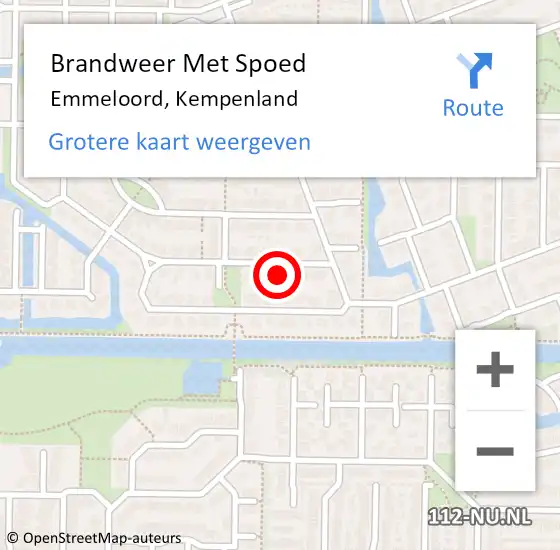 Locatie op kaart van de 112 melding: Brandweer Met Spoed Naar Emmeloord, Kempenland op 24 december 2023 18:53