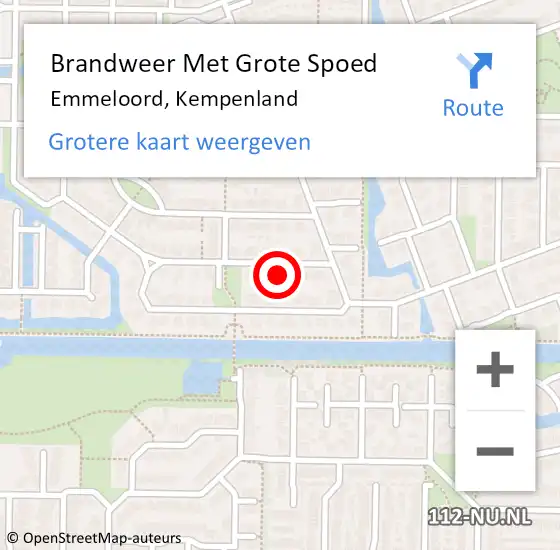 Locatie op kaart van de 112 melding: Brandweer Met Grote Spoed Naar Emmeloord, Kempenland op 24 december 2023 18:55