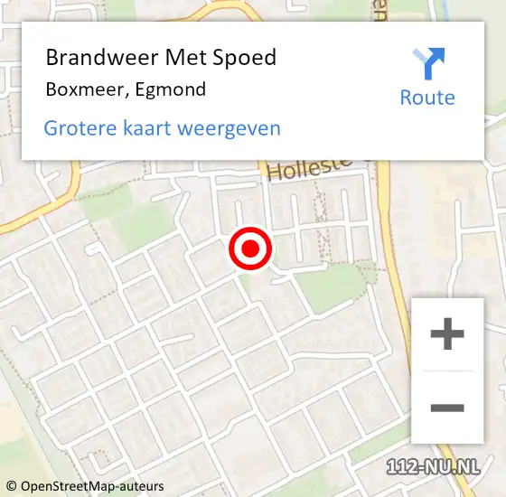 Locatie op kaart van de 112 melding: Brandweer Met Spoed Naar Boxmeer, Egmond op 24 december 2023 19:06