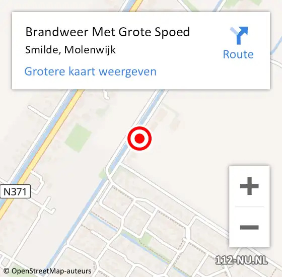 Locatie op kaart van de 112 melding: Brandweer Met Grote Spoed Naar Smilde, Molenwijk op 24 december 2023 21:31